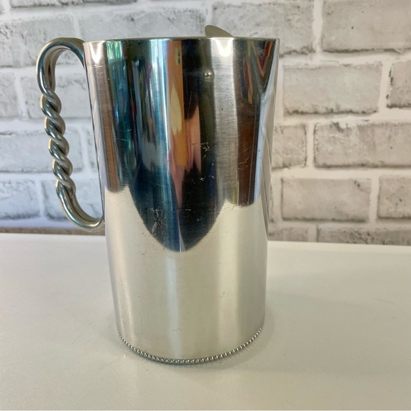 Vintage BW Buenilum Aluminum Pitcher w/ Ice Catching Lip Braided Handle - Picture 8 of 13